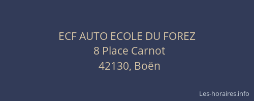 ECF AUTO ECOLE DU FOREZ