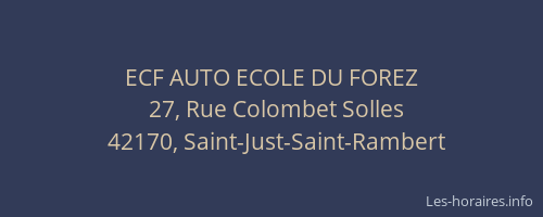 ECF AUTO ECOLE DU FOREZ