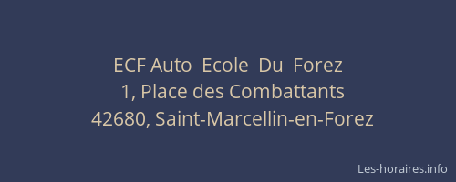 ECF Auto  Ecole  Du  Forez