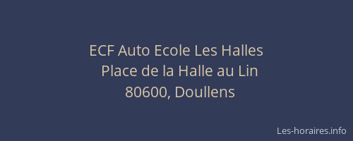 ECF Auto Ecole Les Halles