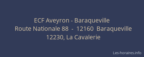 ECF Aveyron - Baraqueville