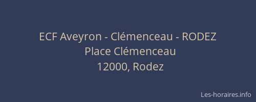 ECF Aveyron - Clémenceau - RODEZ