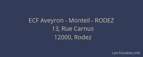 ECF Aveyron - Monteil - RODEZ