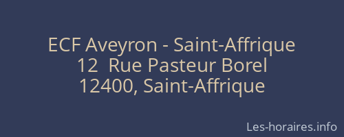 ECF Aveyron - Saint-Affrique