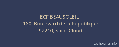 ECF BEAUSOLEIL