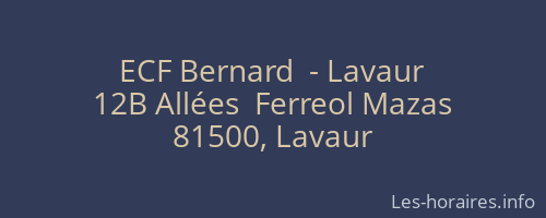 ECF Bernard  - Lavaur