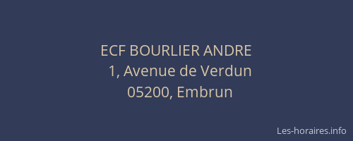 ECF BOURLIER ANDRE