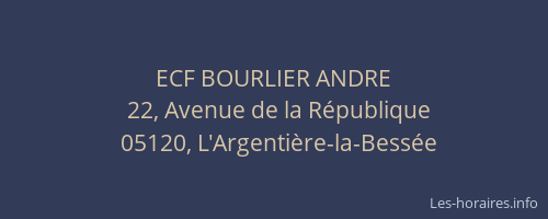 ECF BOURLIER ANDRE