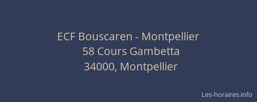 ECF Bouscaren - Montpellier