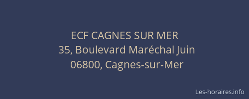 ECF CAGNES SUR MER