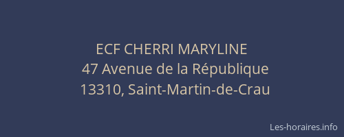 ECF CHERRI MARYLINE