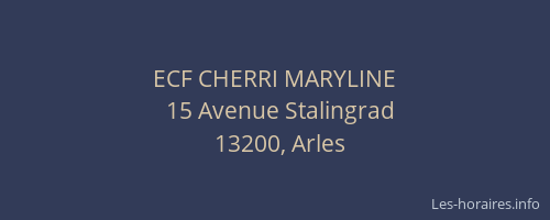 ECF CHERRI MARYLINE