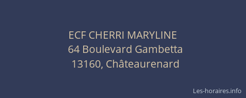 ECF CHERRI MARYLINE