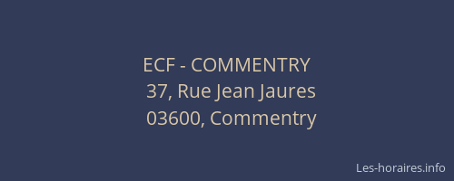 ECF - COMMENTRY