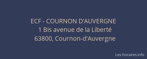 ECF - COURNON D'AUVERGNE