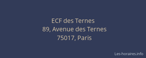 ECF des Ternes