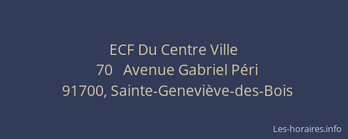 ECF Du Centre Ville