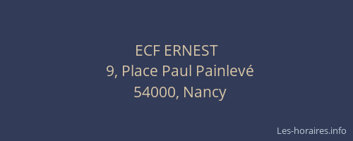 ECF ERNEST
