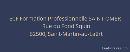 ECF Formation Professionnelle SAINT OMER