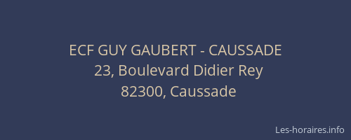 ECF GUY GAUBERT - CAUSSADE