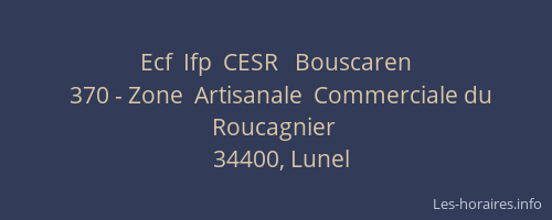 Ecf  Ifp  CESR   Bouscaren