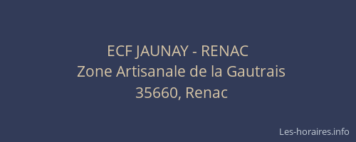 ECF JAUNAY - RENAC
