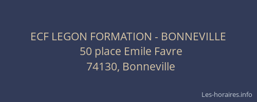 ECF LEGON FORMATION - BONNEVILLE