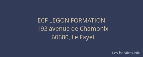 ECF LEGON FORMATION