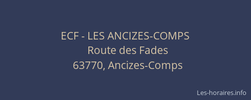ECF - LES ANCIZES-COMPS