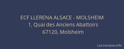 ECF LLERENA ALSACE - MOLSHEIM