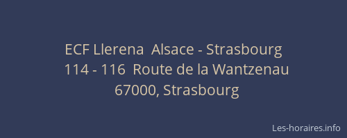 ECF Llerena  Alsace - Strasbourg