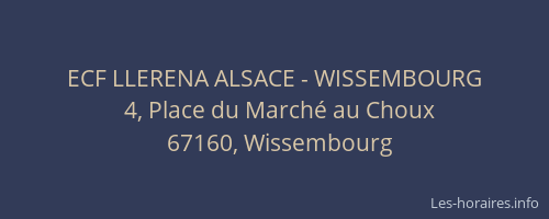ECF LLERENA ALSACE - WISSEMBOURG
