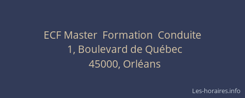 ECF Master  Formation  Conduite