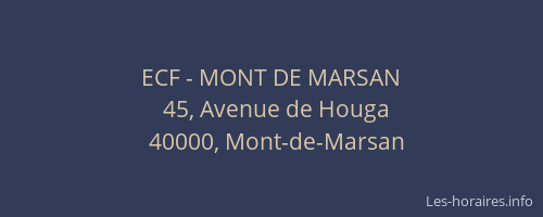ECF - MONT DE MARSAN