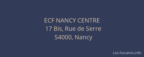 ECF NANCY CENTRE