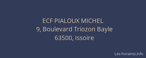 ECF PIALOUX MICHEL
