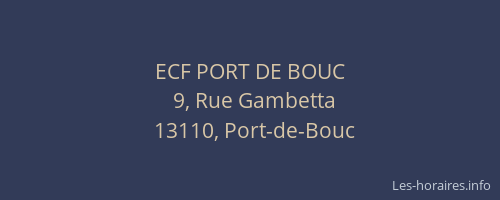 ECF PORT DE BOUC