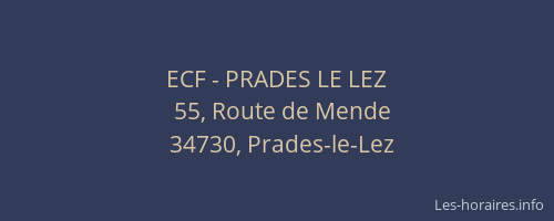 ECF - PRADES LE LEZ