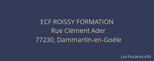 ECF ROISSY FORMATION
