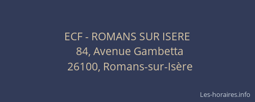 ECF - ROMANS SUR ISERE