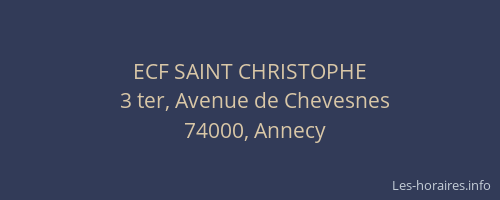 ECF SAINT CHRISTOPHE
