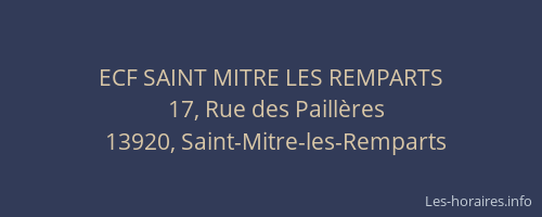 ECF SAINT MITRE LES REMPARTS