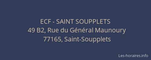 ECF - SAINT SOUPPLETS