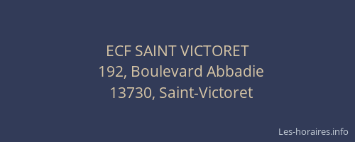 ECF SAINT VICTORET