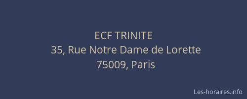 ECF TRINITE