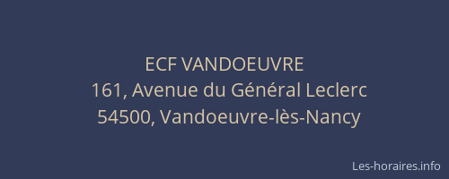 ECF VANDOEUVRE