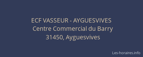 ECF VASSEUR - AYGUESVIVES