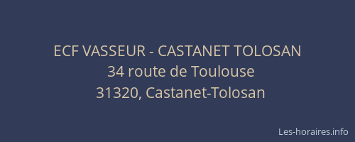 ECF VASSEUR - CASTANET TOLOSAN