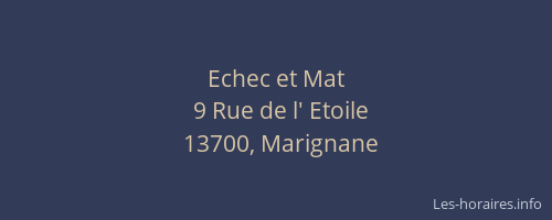 Echec et Mat