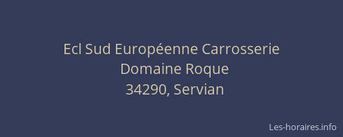 Ecl Sud Européenne Carrosserie